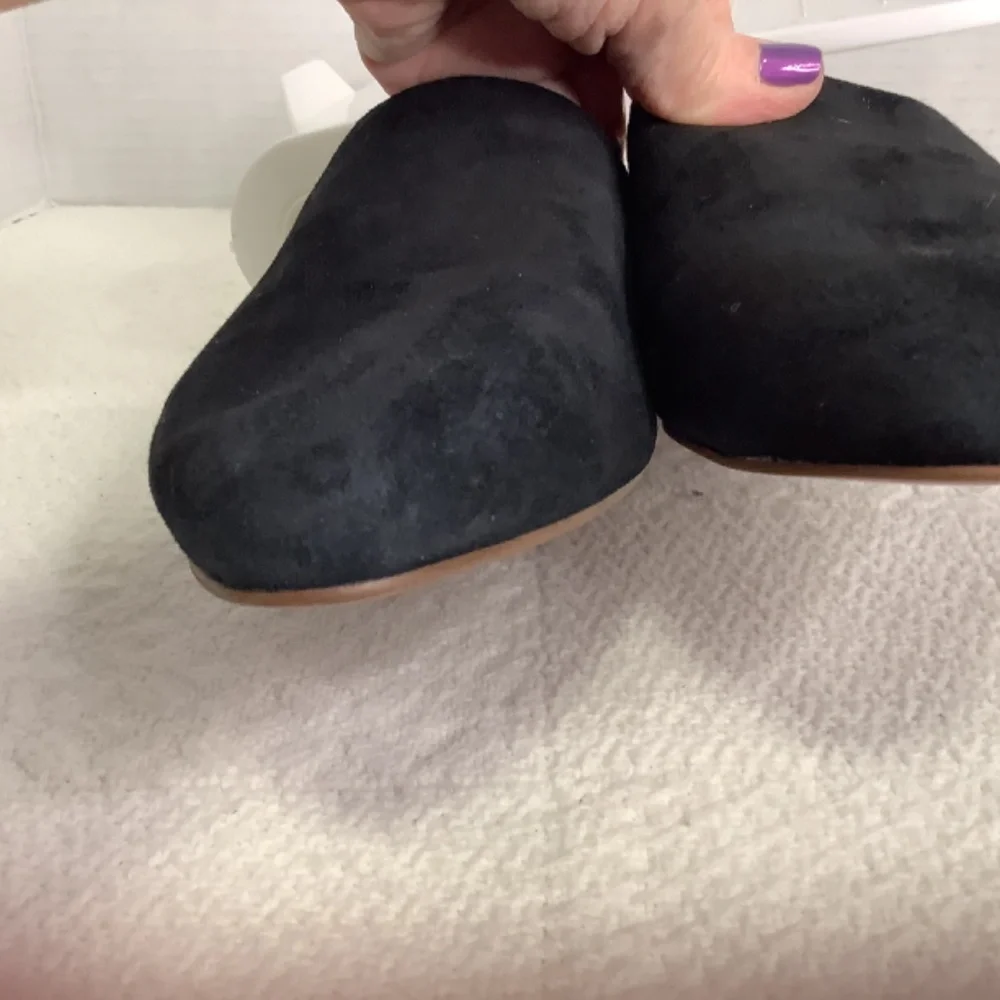 EUC Madewell mules fur leather slip on comfy‎ flats